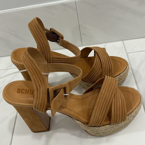 Schutz Blisse Platform Nubuck Sandal - Size 11 - Picture 8 of 14